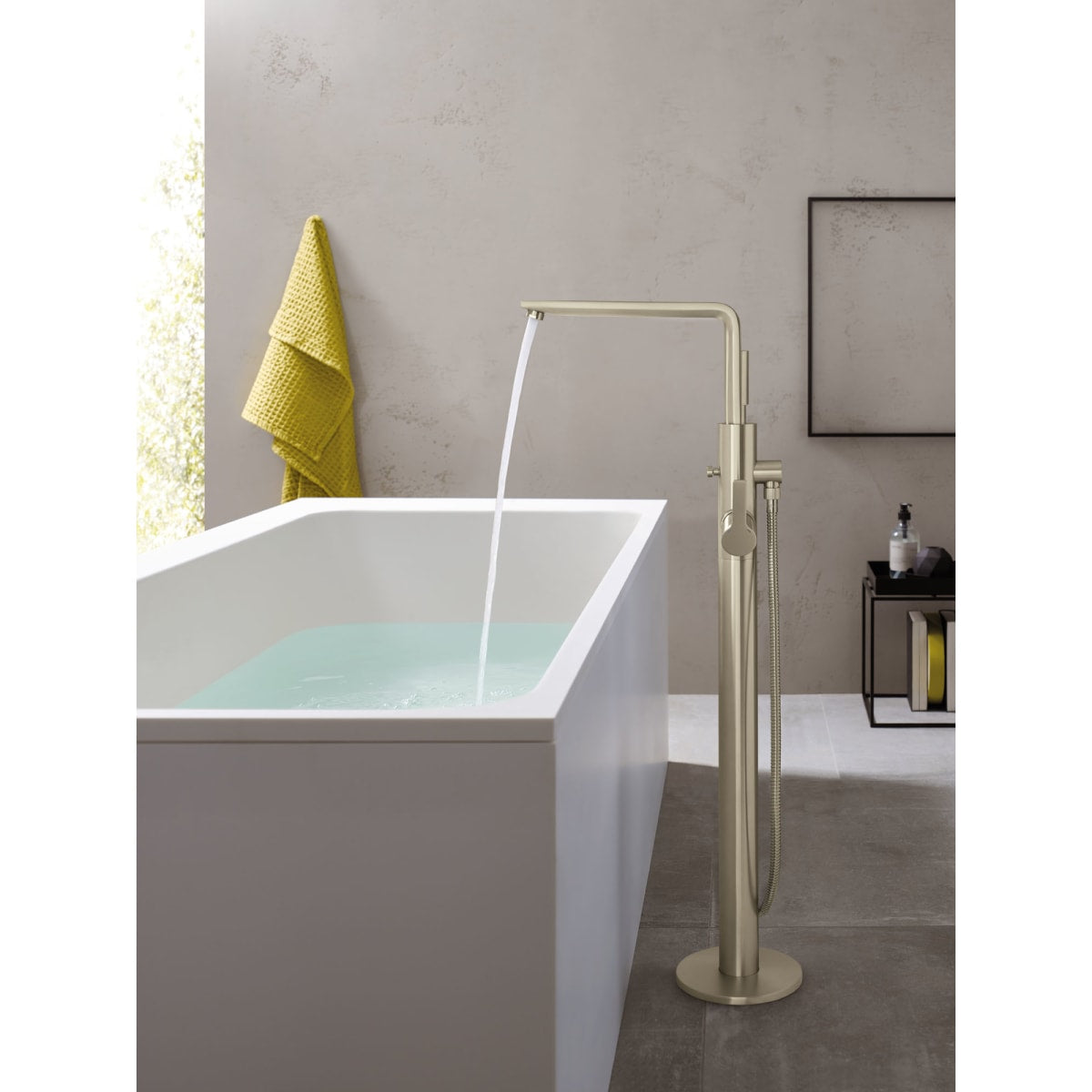GROHE GROHE 23792EN1 Lineare Single Lever Handle Floor Mount Filler in Brushed Nickel