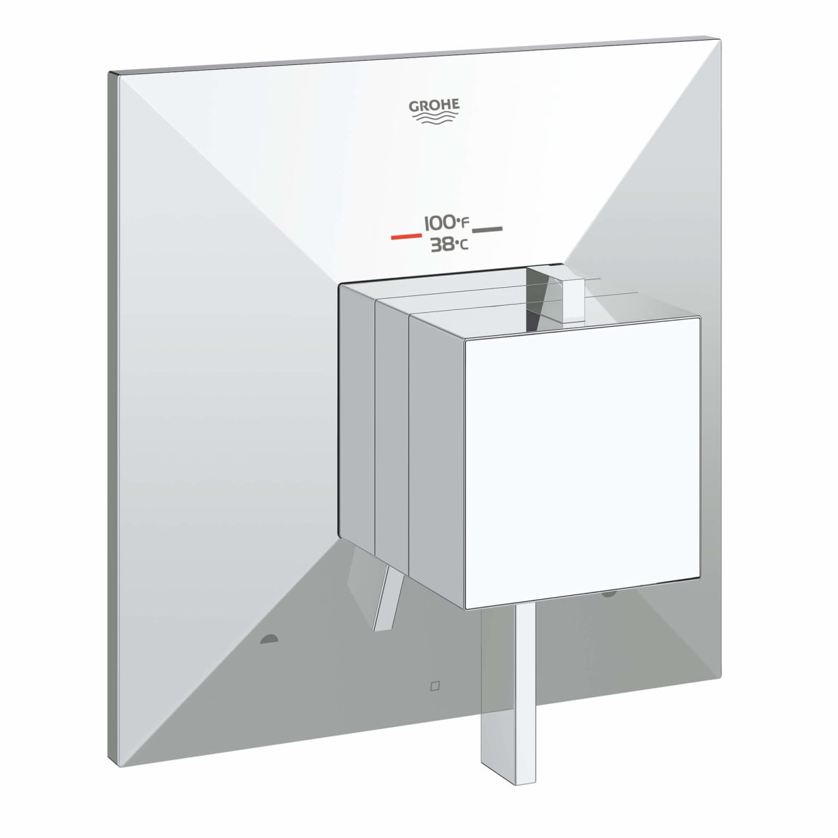 GROHE Grohe 19794000 Dual Function Thermostatic Valve Trim in GROHE CHROME