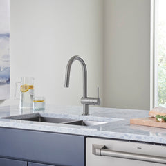 GROHE Grohe 31378DC3 Minta Single-Handle Pull-Down Kitchen Faucet Dual Spray 1.75 GPM