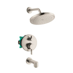 HANSGROHE Hansgrohe 04908820 Croma Pressure Balance Tub/Shower Set with Rough, 2.0 GPM