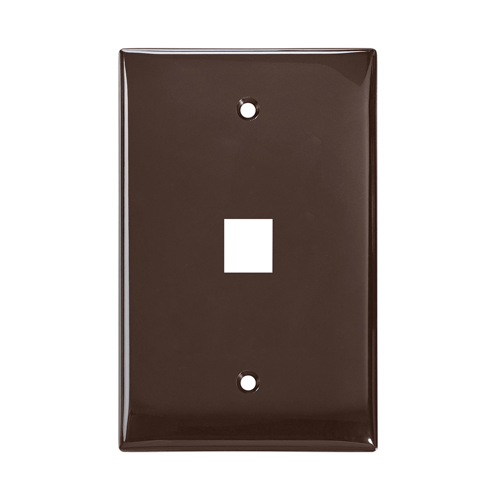 LEVITON Leviton 41091-1BN Wall Plate 1-Port Midway Brown