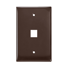 LEVITON Leviton 41091-1BN Wall Plate 1-Port Midway Brown