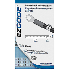 THOMAS & BETTS Thomas & Betts WM-A-Z Standard Wire Marker Books, Vinyl Cloth 10 Markers each: A thru Z, +, -, and 0 thru 15