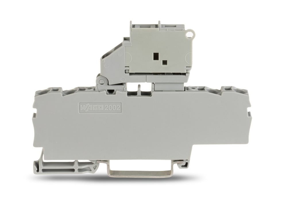 WAGO WAGO 2002-1811 4-COND FUSE DISCONNECT TERMIN BLOCK W/ PIVOTING FUSE HOLDER FOR 5X20 MM, 120V