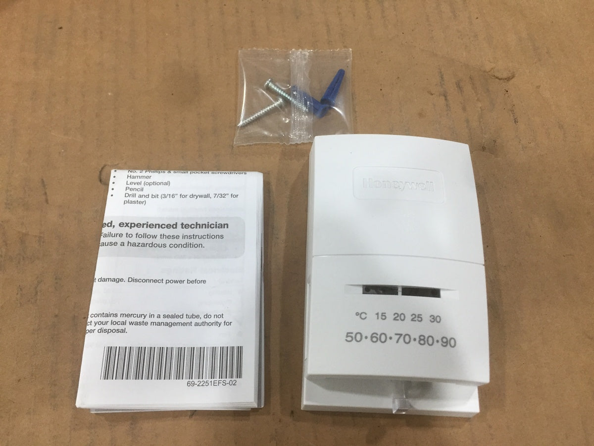 RESIDEO Honeywell T822L1000 Mercury Free Cool Only Thermostat for Single Stage Low Voltage Cooling Systems