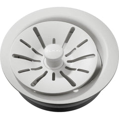 ELKAY Elkay LKPDQD1WH Quartz Plastic Disposer Flange with Basket Strainer and Stopper in White