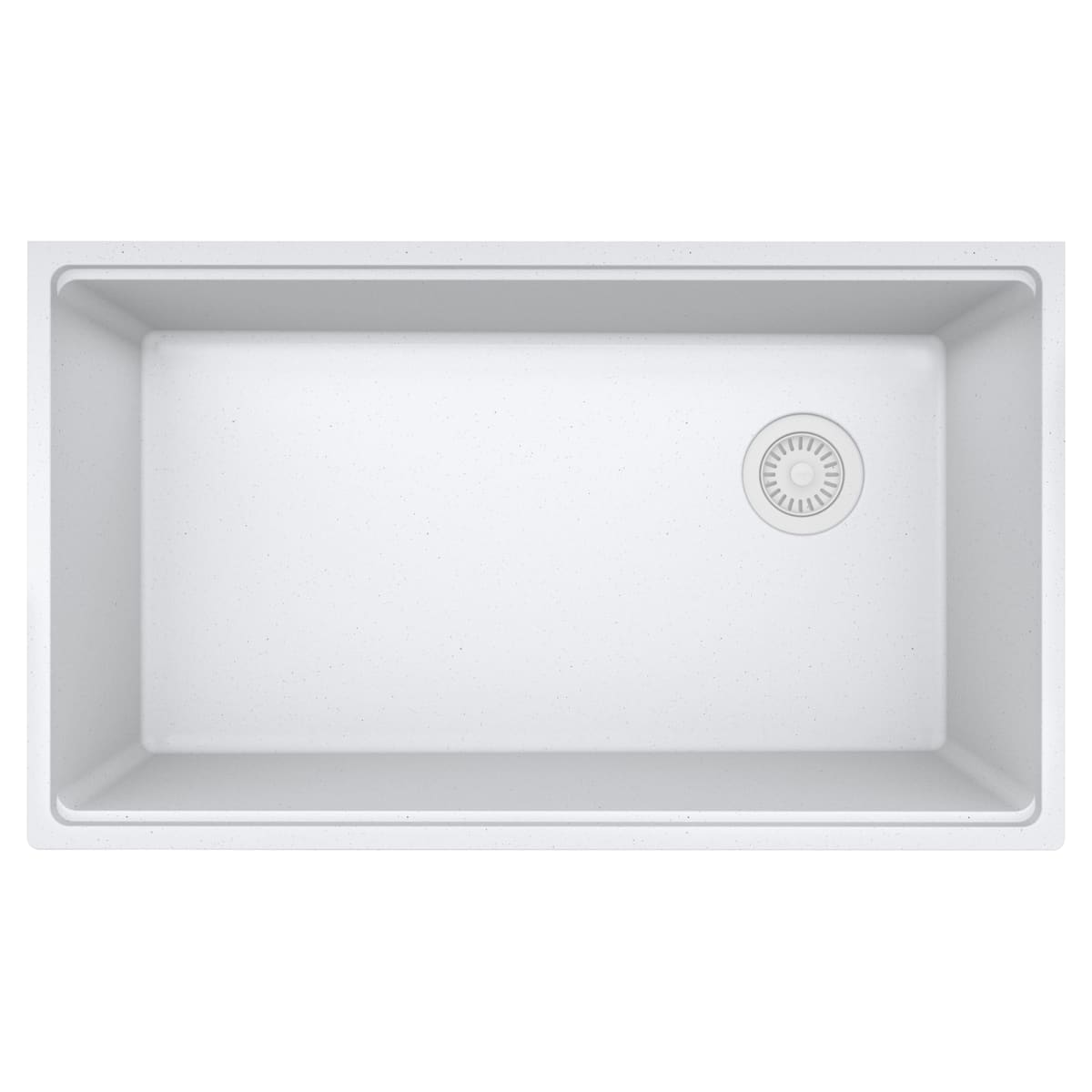 FRANKE Franke MAG11031OW-PWT Maris 33 x 19-5/16 in. No Hole Granite 1 Bowl Undermount Kitchen Sink in Polar White