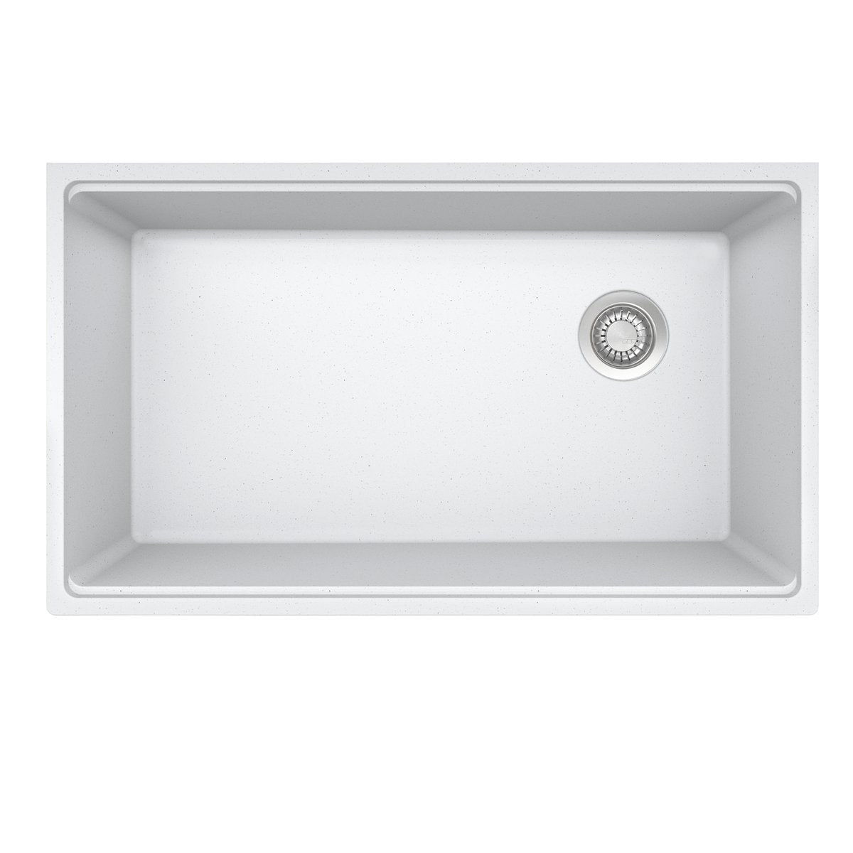 FRANKE Franke MAG11031OW-PWT Maris 33 x 19-5/16 in. No Hole Granite 1 Bowl Undermount Kitchen Sink in Polar White