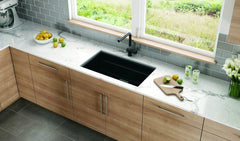 FRANKE Franke PKG11031ONY Peak 32 x 18-3/4 in. Granite Composite Single Bowl Undermount Kitchen Sink in Onyx