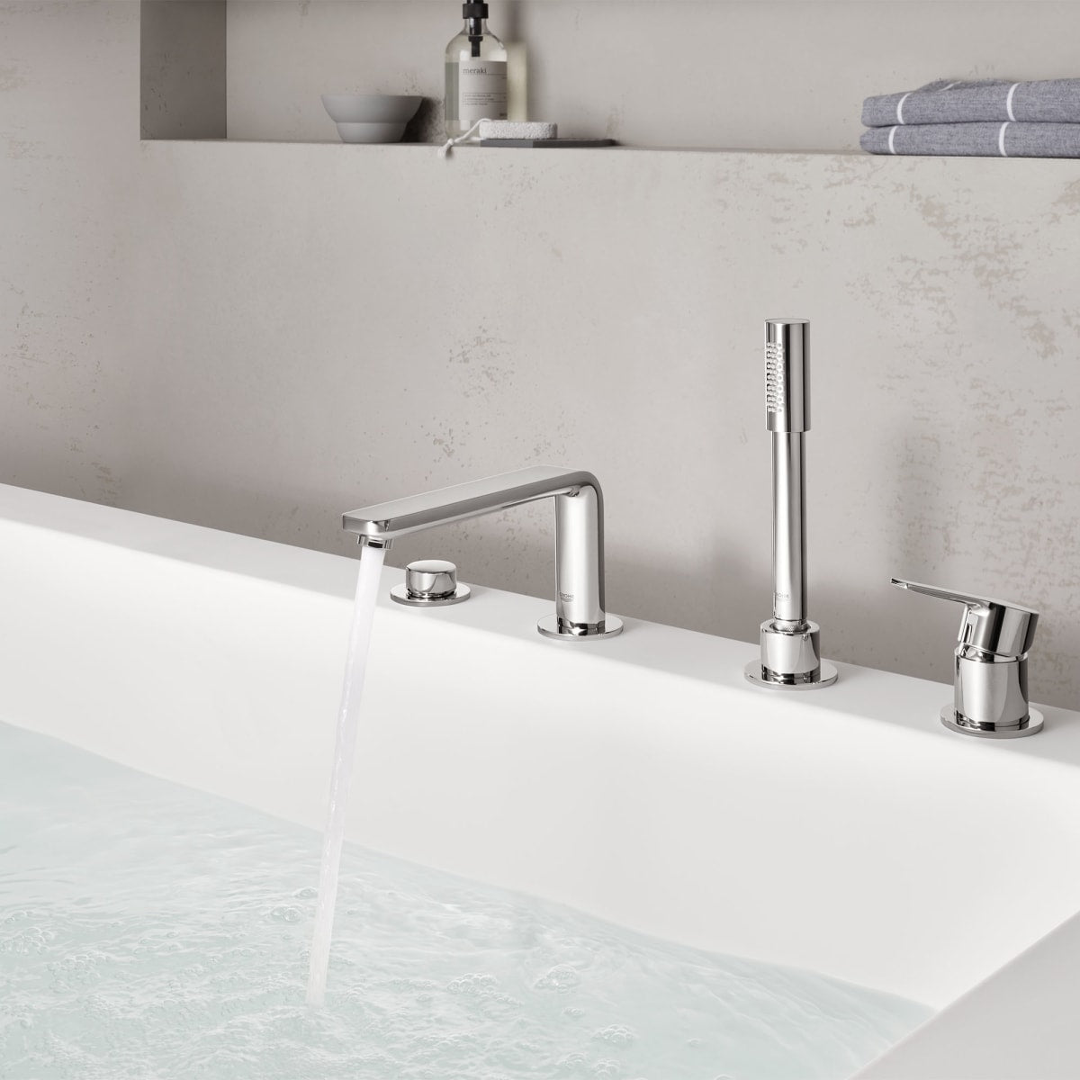 GROHE GROHE 19577001 Lineare Two Handle Roman Tub Faucet with Handshower 1.75 GPM