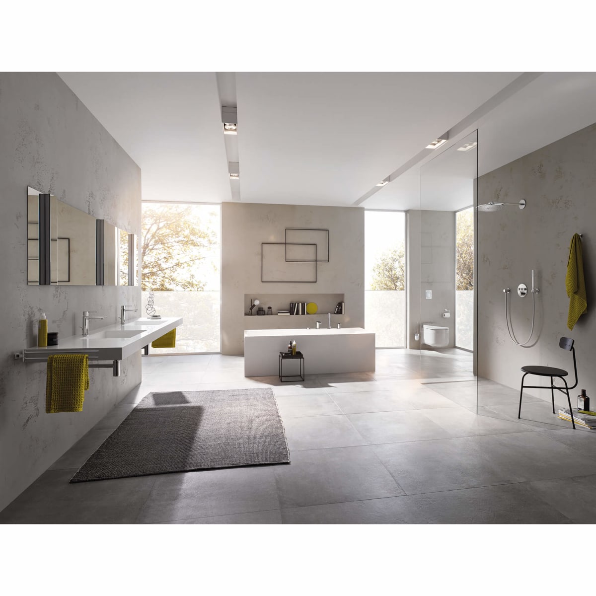 GROHE GROHE 19577001 Lineare Two Handle Roman Tub Faucet with Handshower 1.75 GPM