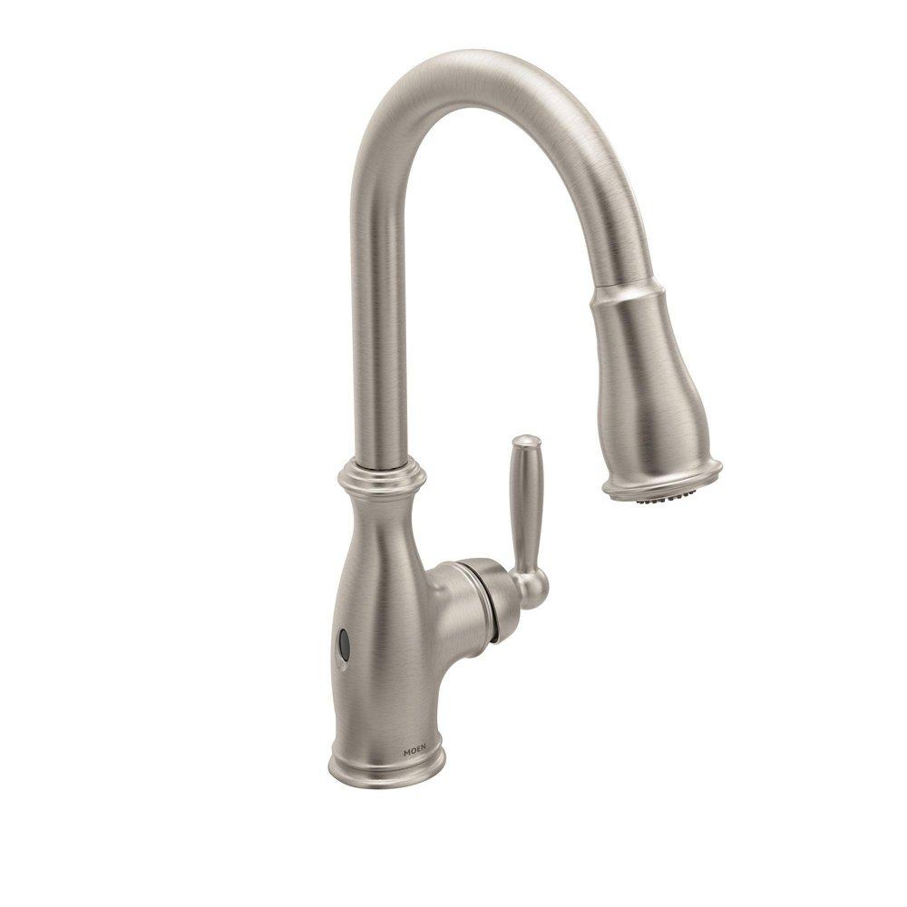 MOEN Moen 7185EWSRS Brantford Single Handle Pull Down Touchless Kitchen Faucet in Spot Resist Stainless