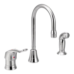 MOEN Moen 8138 M-Dura Single Handle Kitchen Faucet with Side Spray