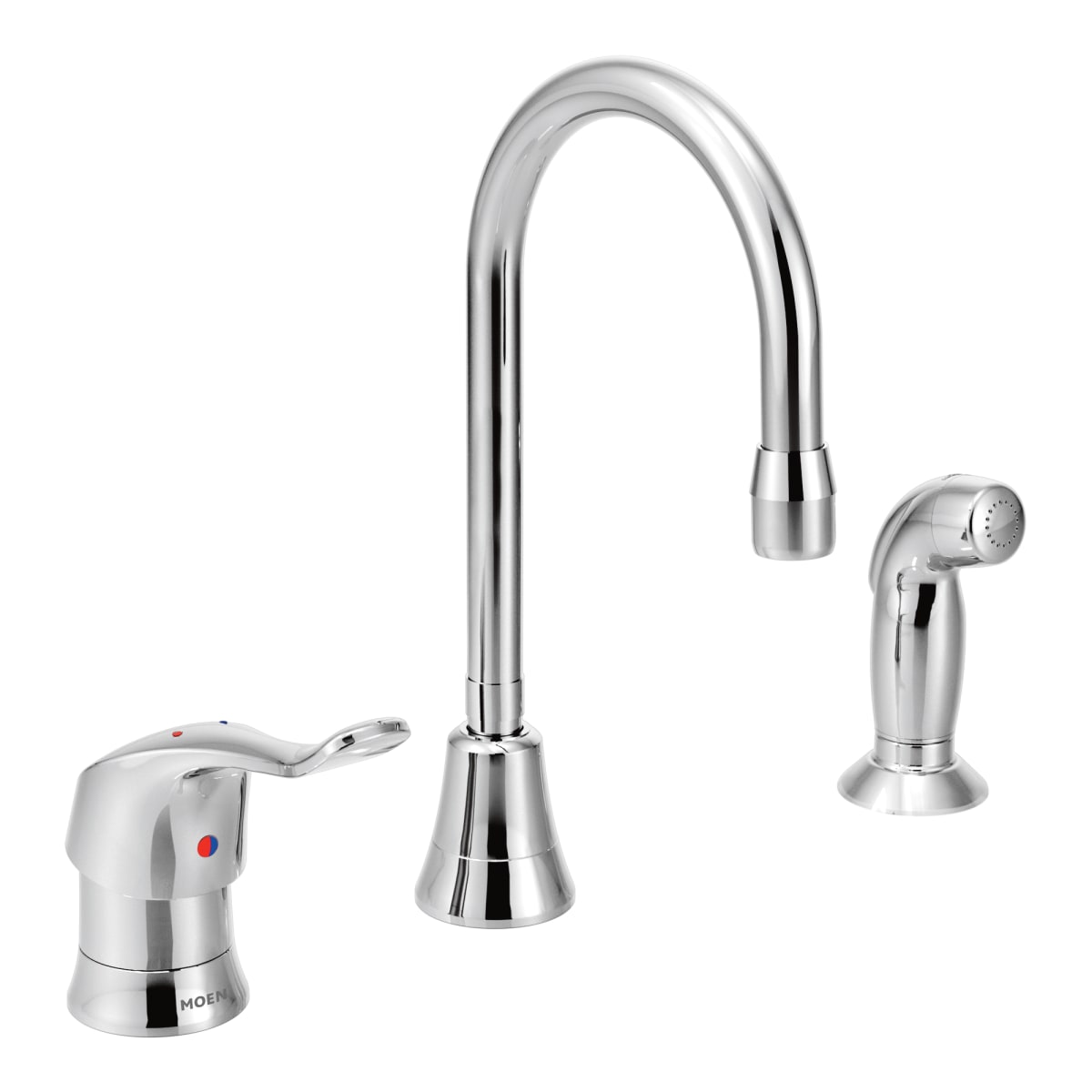 MOEN Moen 8138 M-Dura Single Handle Kitchen Faucet with Side Spray