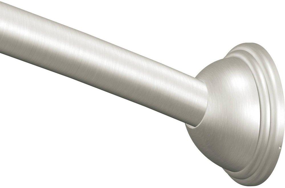 MOEN Moen CSR2166BN Curved Shower Rod with Pivoting Flanges in Brushed Nickel