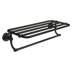 MOEN Moen DN0794BL Iso 10-7/10 in. L x 6-9/25 in. H x 26-19/20 in. W Zinc Hotel-Style Bathroom Shelf in Matte Black