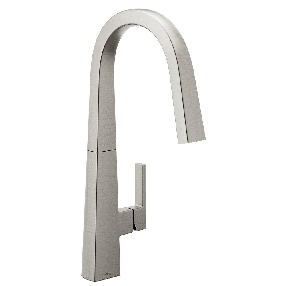 MOEN Moen S75005SRS Nio Single Handle Pull Down Kitchen Faucet in Spot Resist Stainless