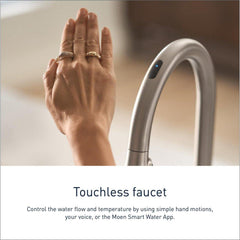 MOEN Moen S73004EV2ORB Weymouth Single Handle Pull Down Touchless Kitchen Faucet with Voice Activation in Oil Rubbed Bronze