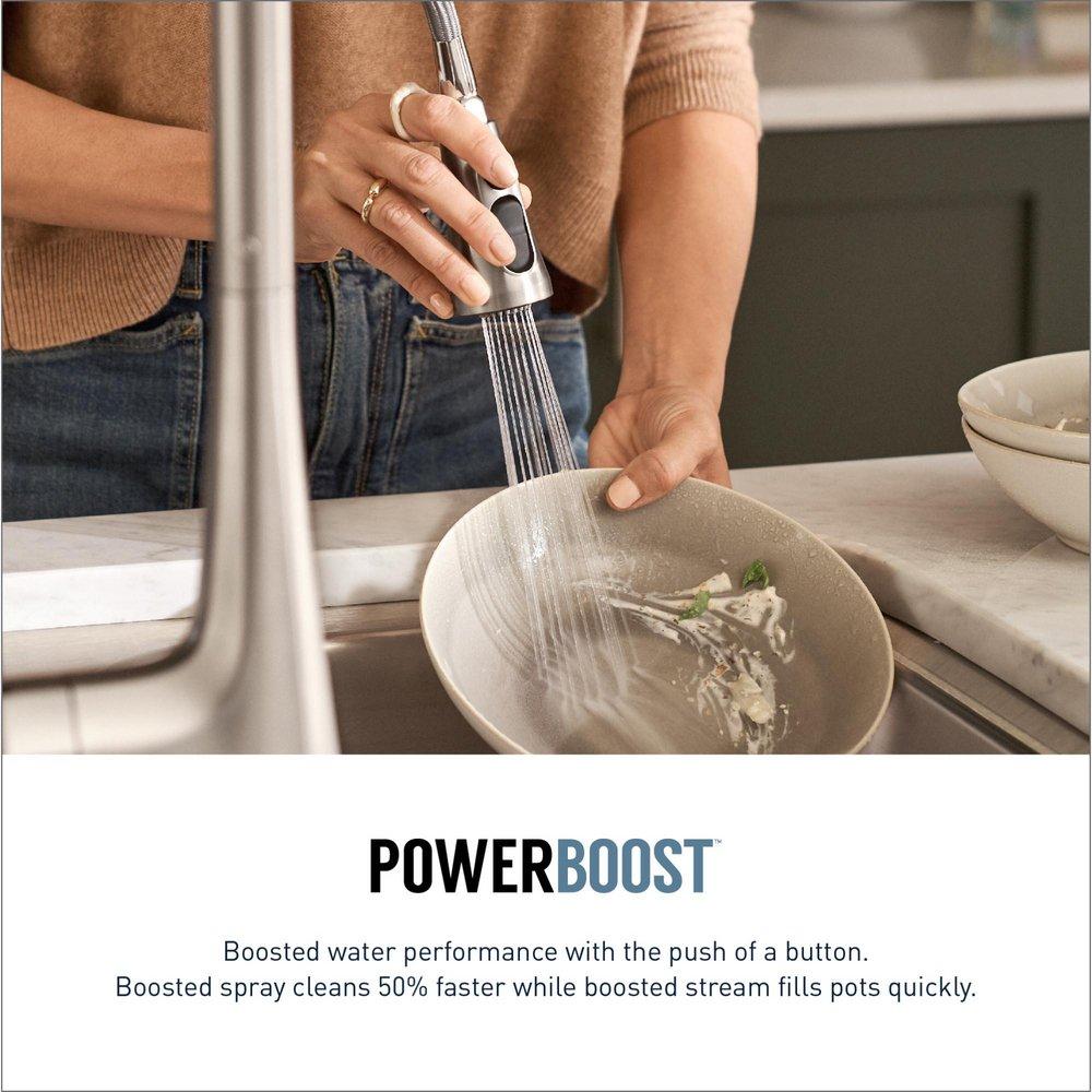 MOEN Moen S73004EV2ORB Weymouth Single Handle Pull Down Touchless Kitchen Faucet with Voice Activation in Oil Rubbed Bronze