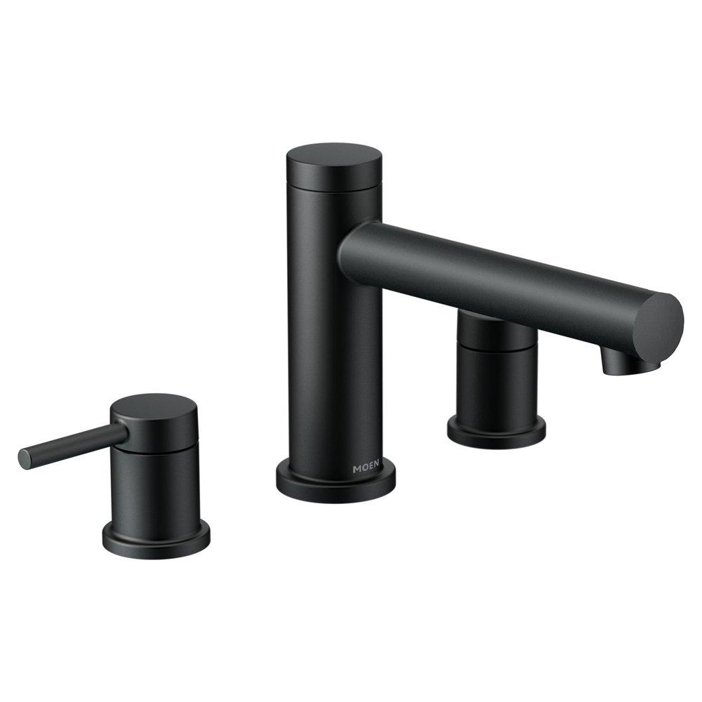 MOEN Moen T393BL Align Two Handle Roman Tub Faucet in Matte Black (Trim Only)