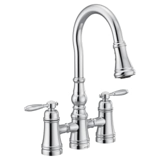 MOEN Moen S73204 Weymouth Chrome two-handle pulldown kitchen faucet