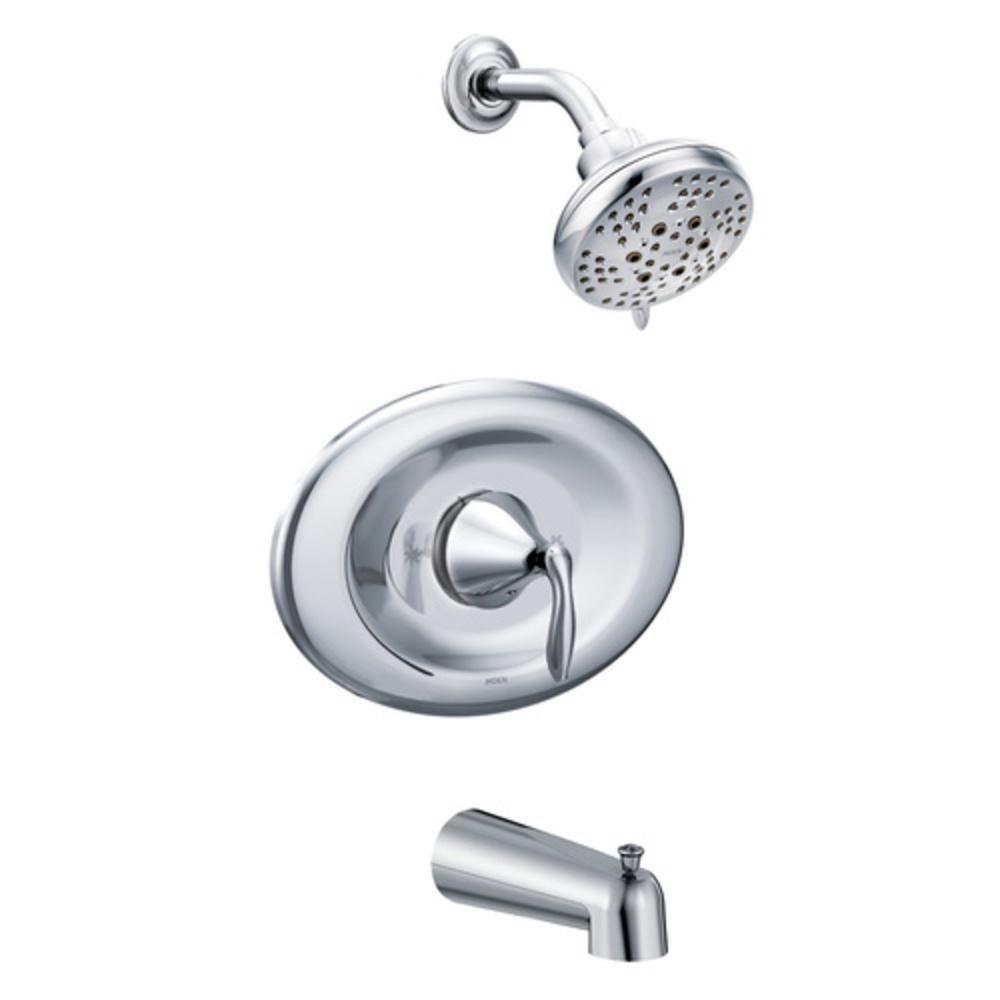 MOEN Moen T2139EP Eva Single Handle Multi Function Bathtub & Shower Faucet in Chrome (Trim Only)