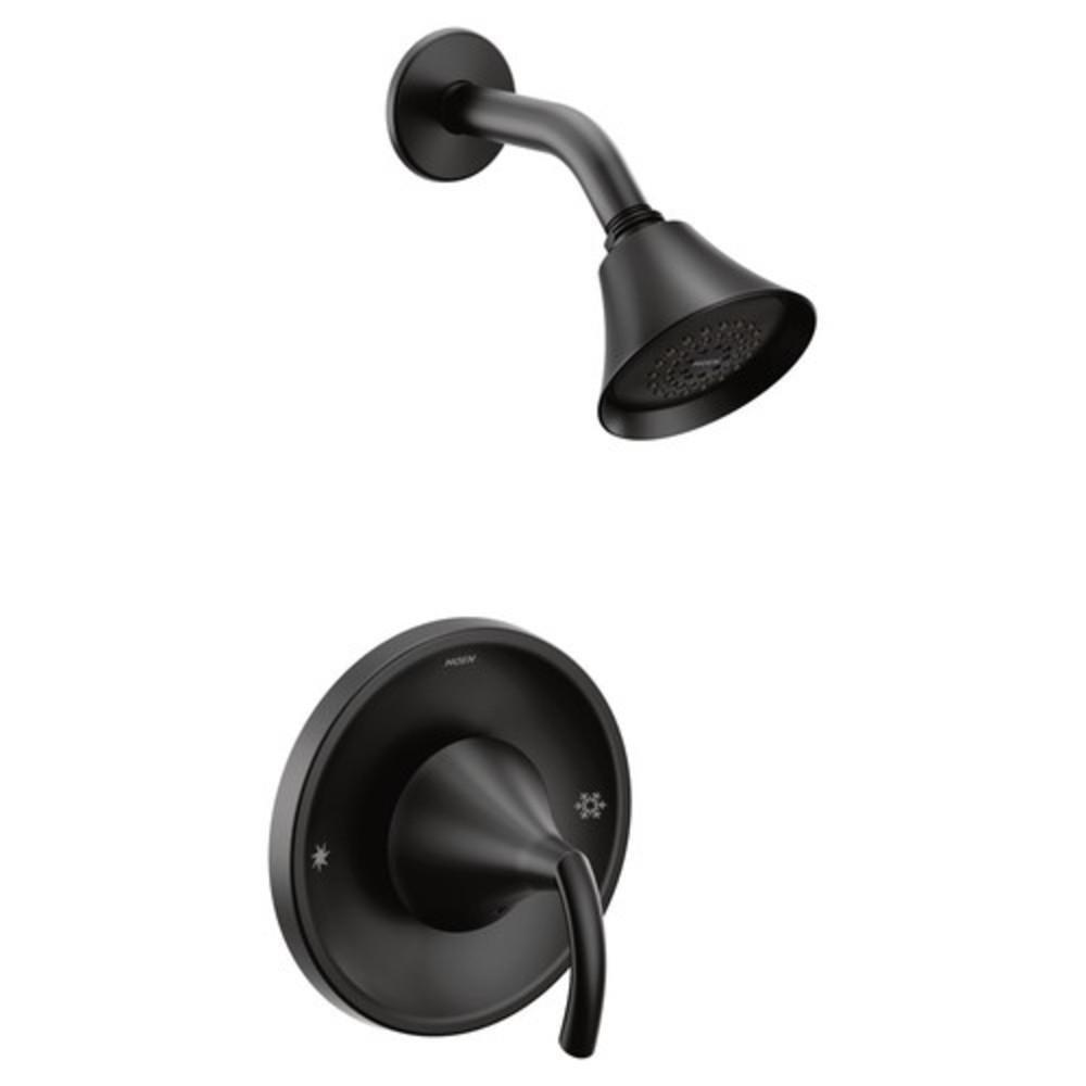 MOEN Moen T2742EPBL Glyde One Handle Single Function Shower Faucet in Matte Black (Trim Only)