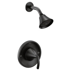 MOEN Moen T2742EPBL Glyde One Handle Single Function Shower Faucet in Matte Black (Trim Only)