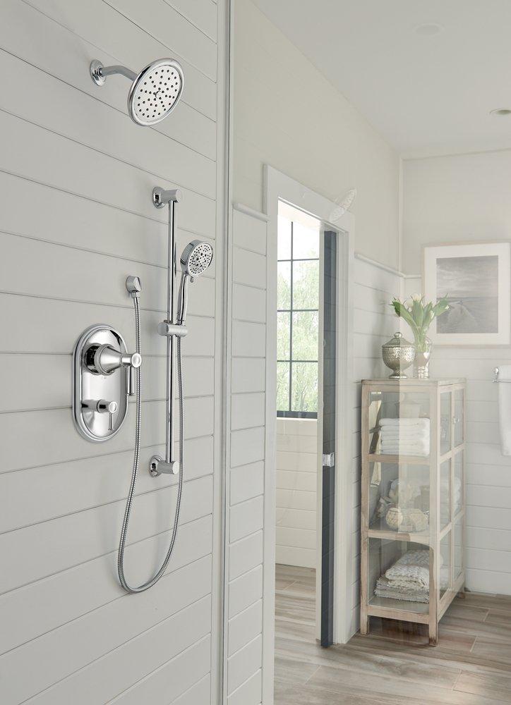 MOEN Moen T2310 Belfield Two Handle Pressure Balancing Valve Trim in Polished Chrome