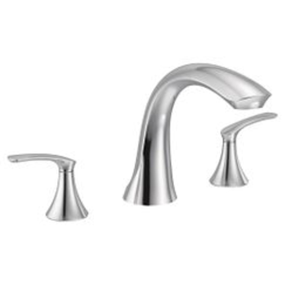 MOEN Moen T523 Seena Two Handle Roman Tub Faucet in Chrome