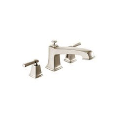 MOEN Moen T623SRN Boardwalk Two Handle Roman Tub Faucet in Spot Resist Brushed Nickel Trim Only