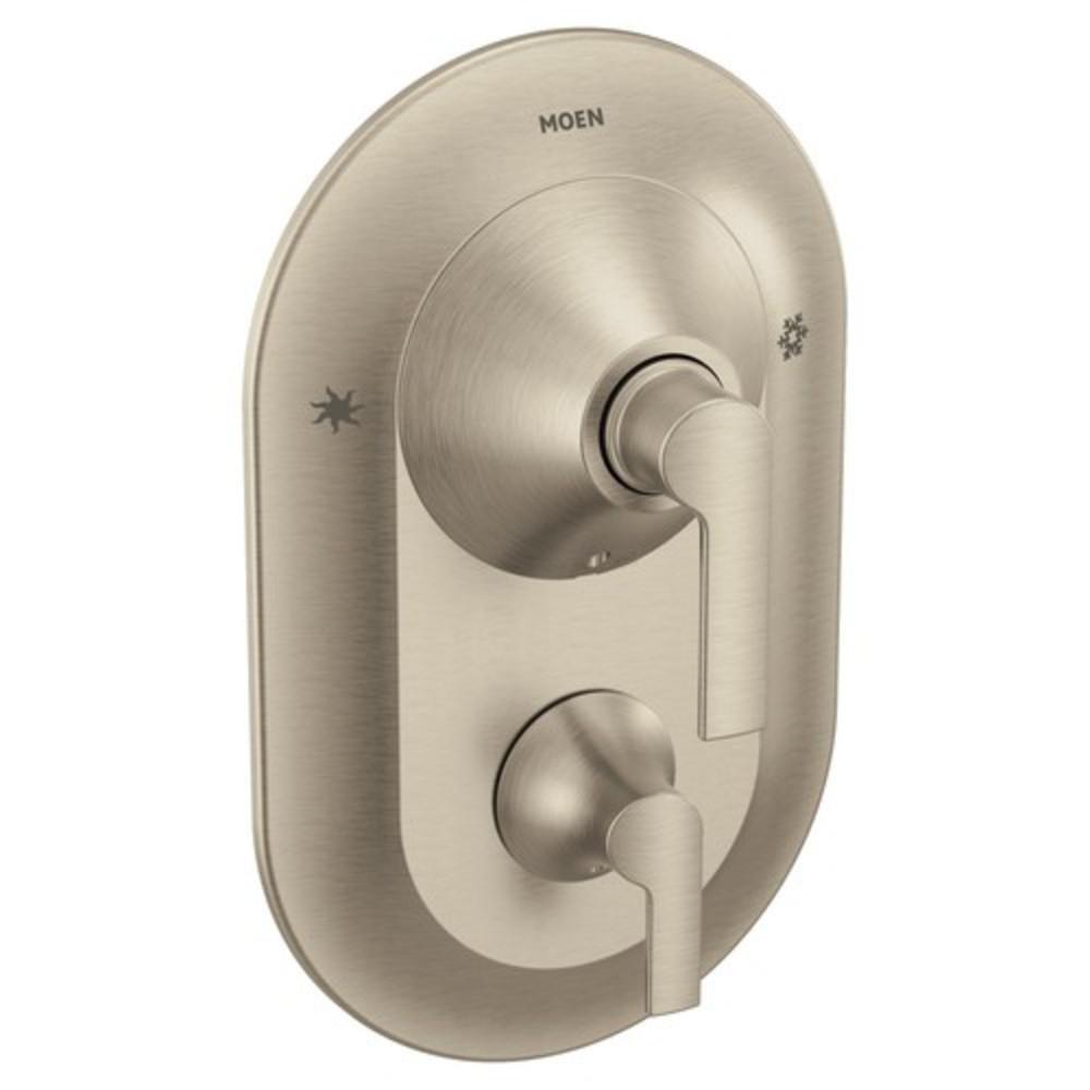 MOEN Moen TS2200BN Doux Two Handle Pressure Balancing Valve Trim in Brushed Nickel
