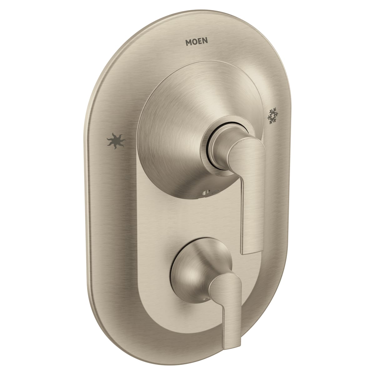 MOEN Moen TS2200BN Doux Two Handle Pressure Balancing Valve Trim in Brushed Nickel