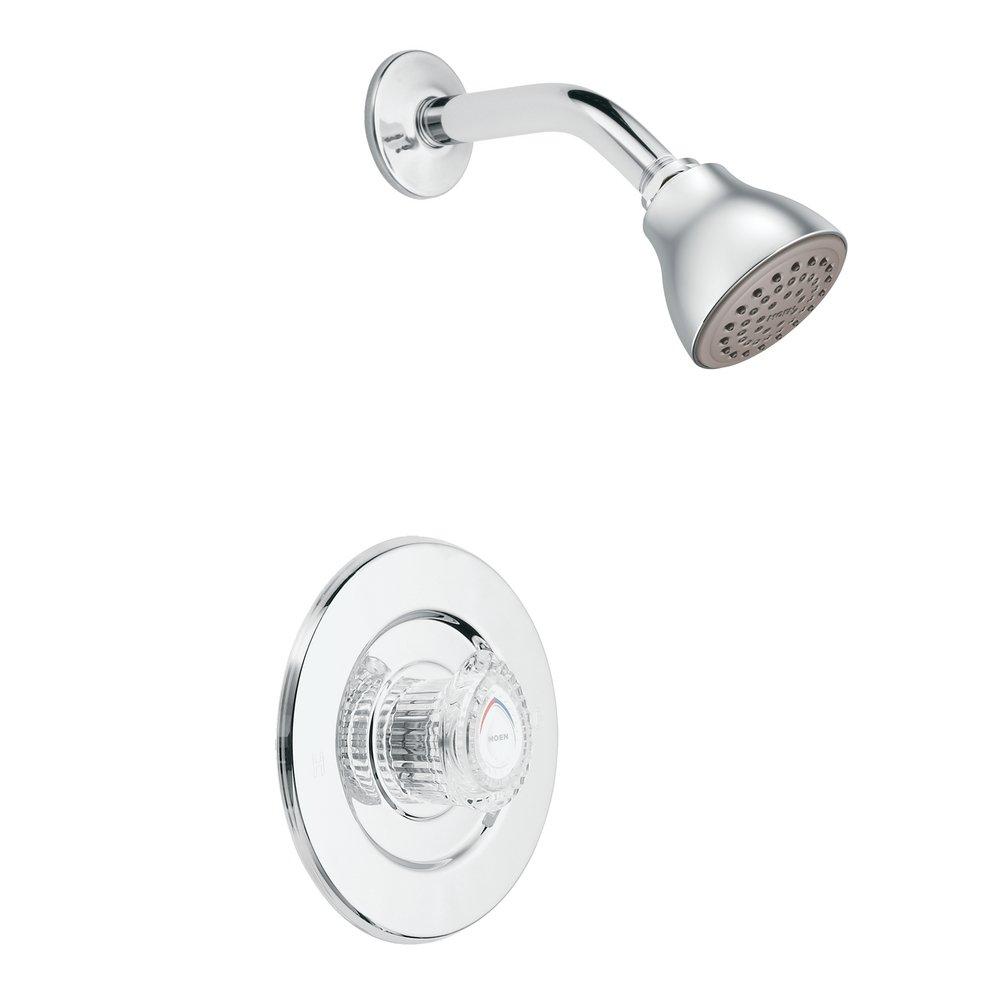 MOEN Moen T473EP Chateau One Handle Single Function Shower Faucet in Polished Chrome (Trim Only)