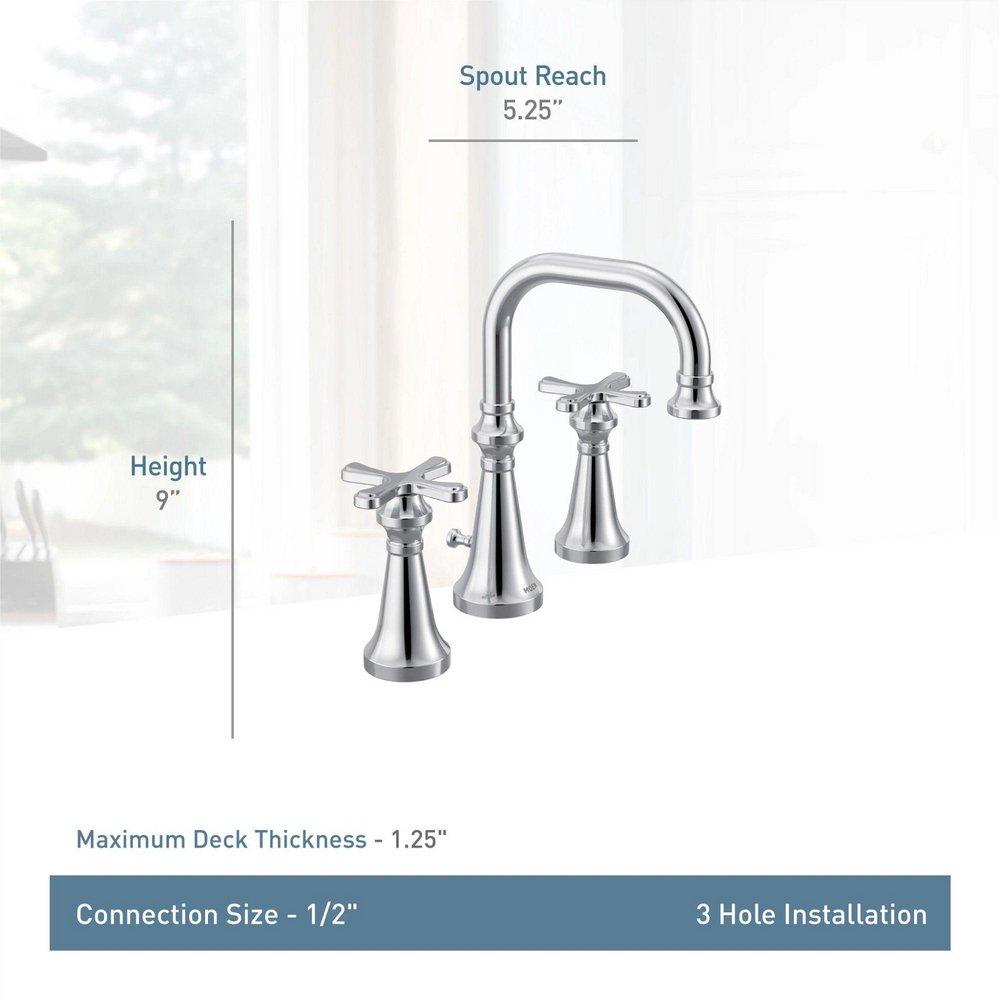 MOEN Moen TS44103BN Colinet Two Handle Widespread Bathroom Sink Faucet in Brushed Nickel