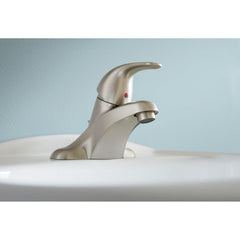 MOEN Moen WSL84502SRN Adler Single Handle Centerset Bathroom Sink Faucet in Spot Resist Brushed Nickel