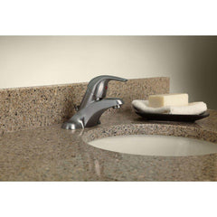 MOEN Moen WSL84502SRN Adler Single Handle Centerset Bathroom Sink Faucet in Spot Resist Brushed Nickel