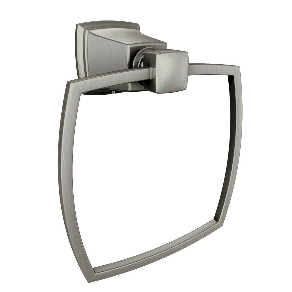MOEN Moen Y3286BN Boardwalk Rectangular Closed Towel Ring in Brushed Nickel