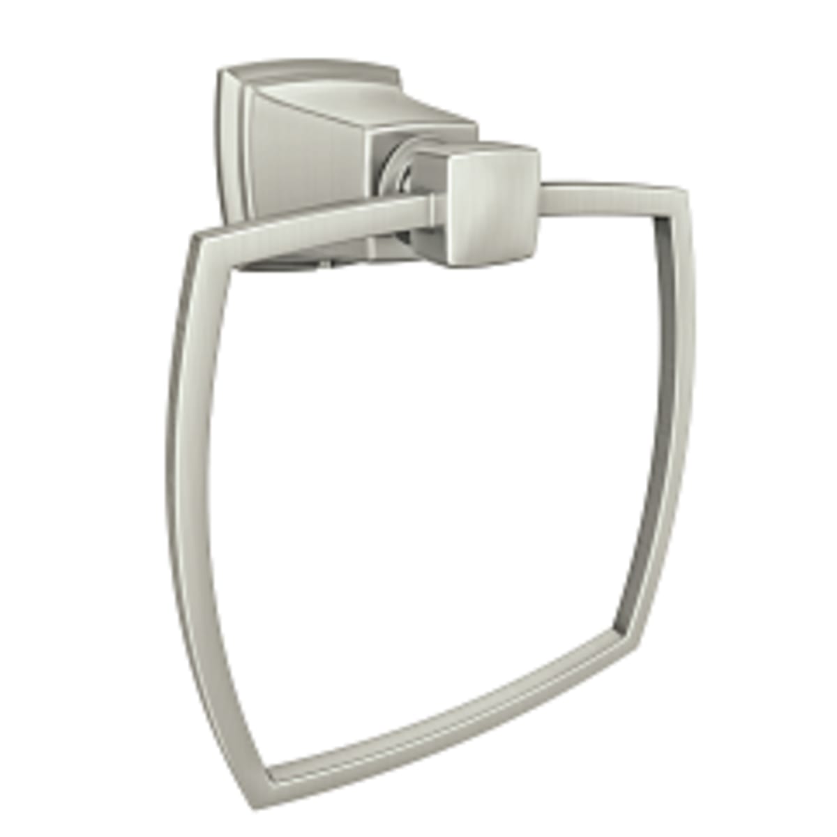 MOEN Moen Y3286BN Boardwalk Rectangular Closed Towel Ring in Brushed Nickel