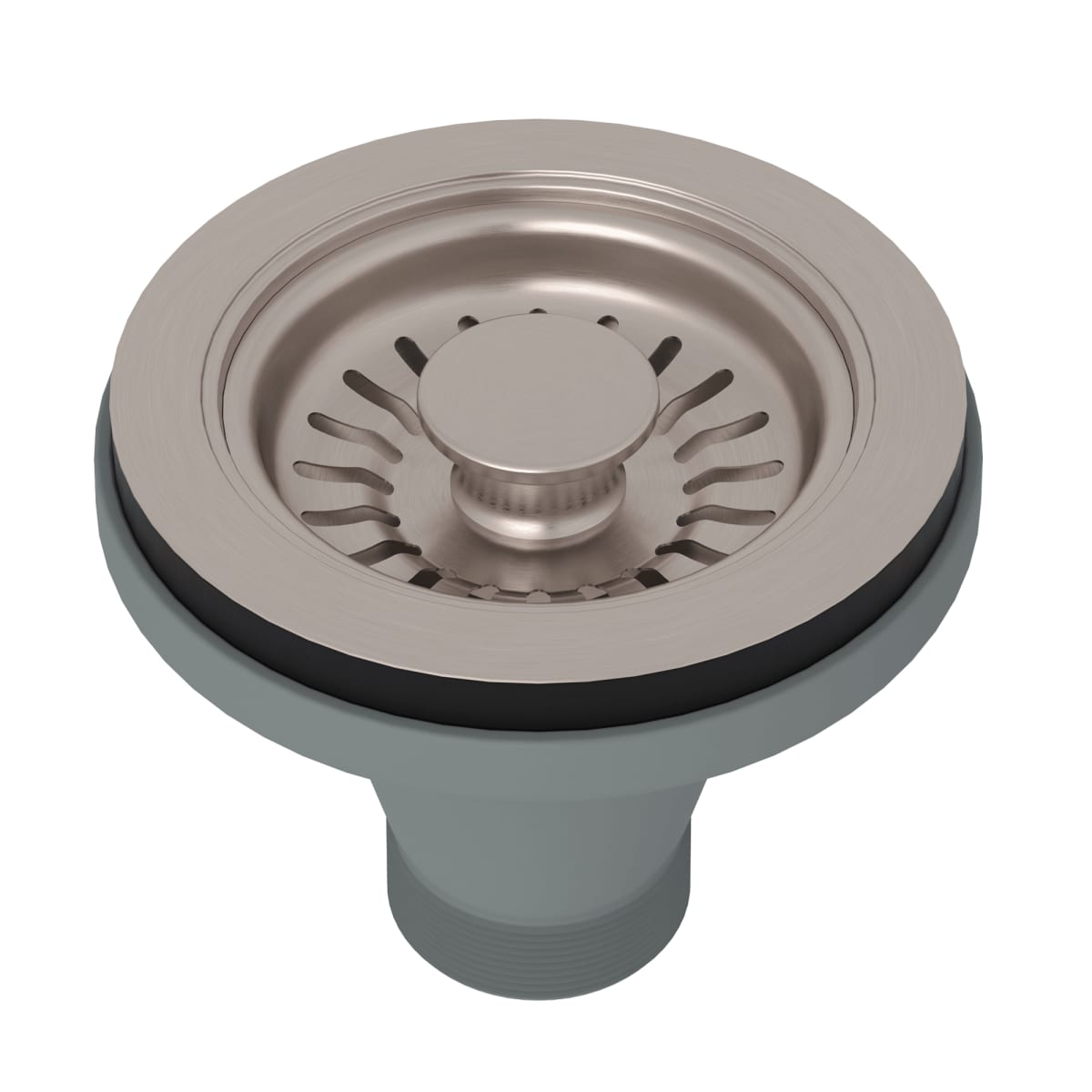 ROHL Rohl 738STN Luxury 3-1/2 in. Basket Strainer with Knob in Satin Nickel