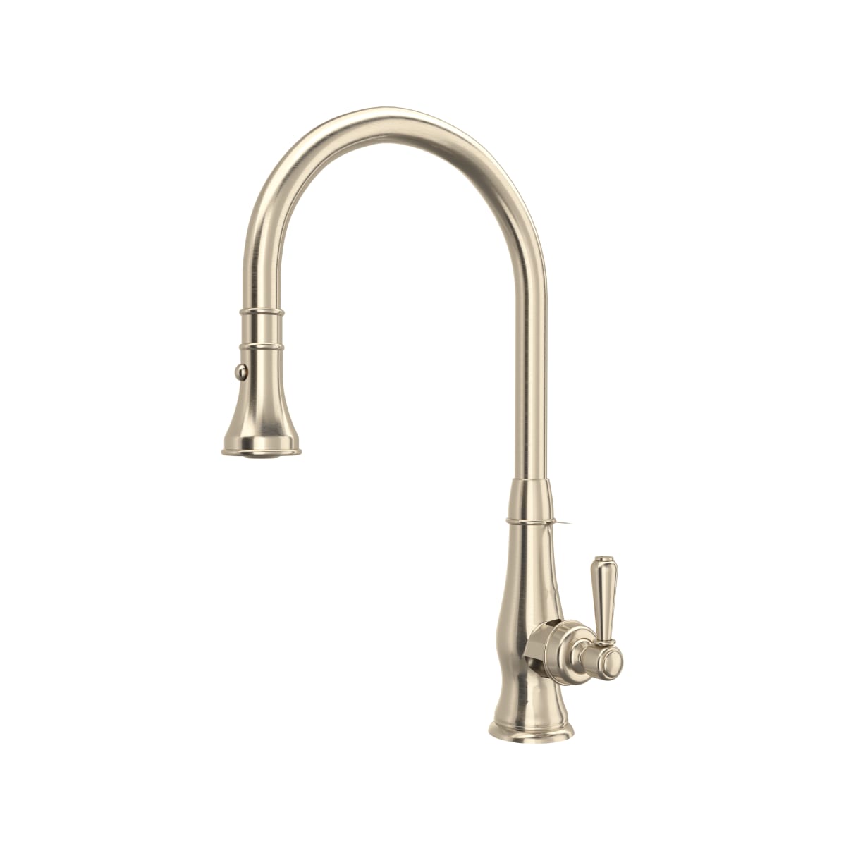 ROHL Rohl A3420LMSTN-2 Patrizia Single Handle Pull Down Kitchen Faucet in Satin Nickel
