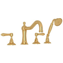 ROHL Rohl A1458LMWSSTN-2 Acqui Two Handle Bridge Kitchen Faucet With Side Spray