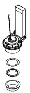 KOHLER KOHLER 1024385 Flush Valve Kit for Cimarron K-11465, K-3496, K-3496-HE, K-3497, K-3499, K-4634, K-4634-HE