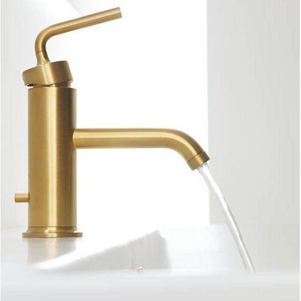 KOHLER Kohler 14402-4A-BV Purist Single Handle Monoblock Bathroom Sink Faucet in Vibrant Brushed Bronze