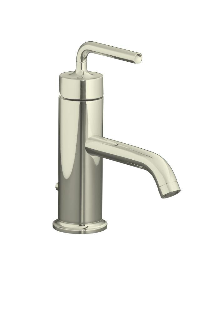 KOHLER Kohler 14402-4A-SN Purist Single Handle Monoblock Bathroom Sink Faucet in Vibrant Polished Nickel