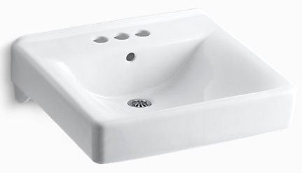 KOHLER Kohler 2054-0 Soho® 20 x 18 in. Rectangular Wall Mount Bathroom Sink in White