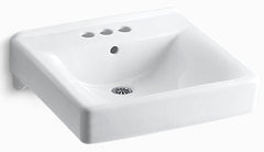 KOHLER Kohler 2054-0 Soho® 20 x 18 in. Rectangular Wall Mount Bathroom Sink in White