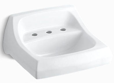 KOHLER Kohler 2006-0 Kingston 21-1/4 x 18-1/4 in. Rectangular Wall Mount Bathroom Sink