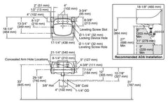 KOHLER Kohler 2006-0 Kingston 21-1/4 x 18-1/4 in. Rectangular Wall Mount Bathroom Sink
