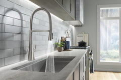 KOHLER Kohler 22060-VS Graze Single Handle Pull Down Kitchen Faucet in Vibrant Stainless
